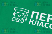 Зеленые футболки с принтом «ПЕРВО-классник»