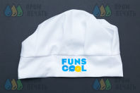 Белые детские колпаки с логотипом «FUNSCOOL»