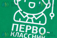 Зеленые футболки с принтом «ПЕРВО-классник»