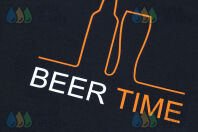 Черные футболки с логотипом «BEER TIME»