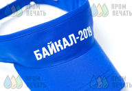 Синие козырьки с надписью «Байкал 2019»