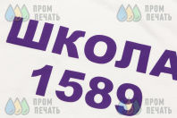 Белые футболки с лого и надписью «Школа 1589»