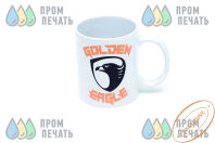 Белые кружки с логотипом «GOLDEN EAGLE»