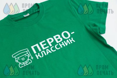 Пример работ №5. Зеленые детские футболки